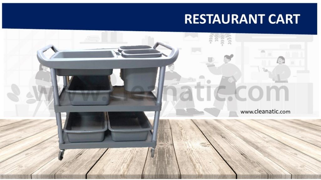 Restaurant Cart with a set of buckets Cleanatic