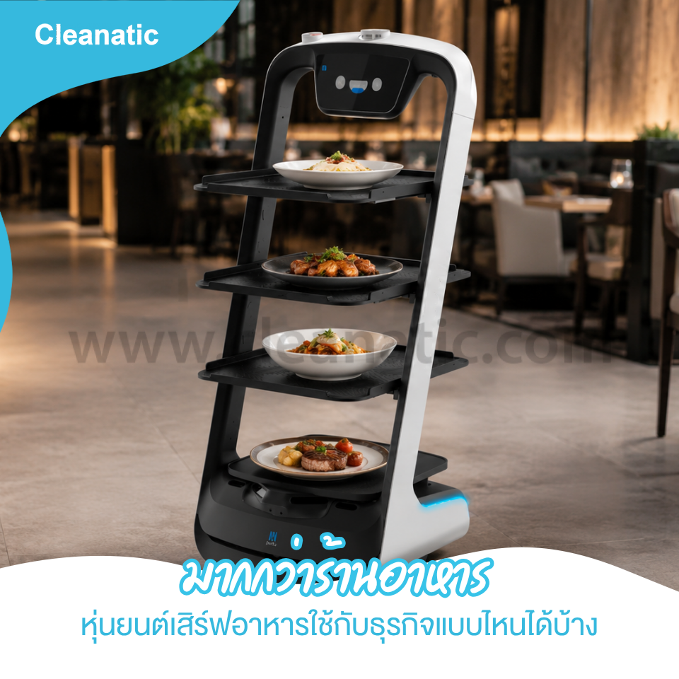 มากกว่าร้านอาหาร หุ่นยนต์เสิร์ฟอาหารใช้กับธุรกิจแบบไหนได้บ้าง